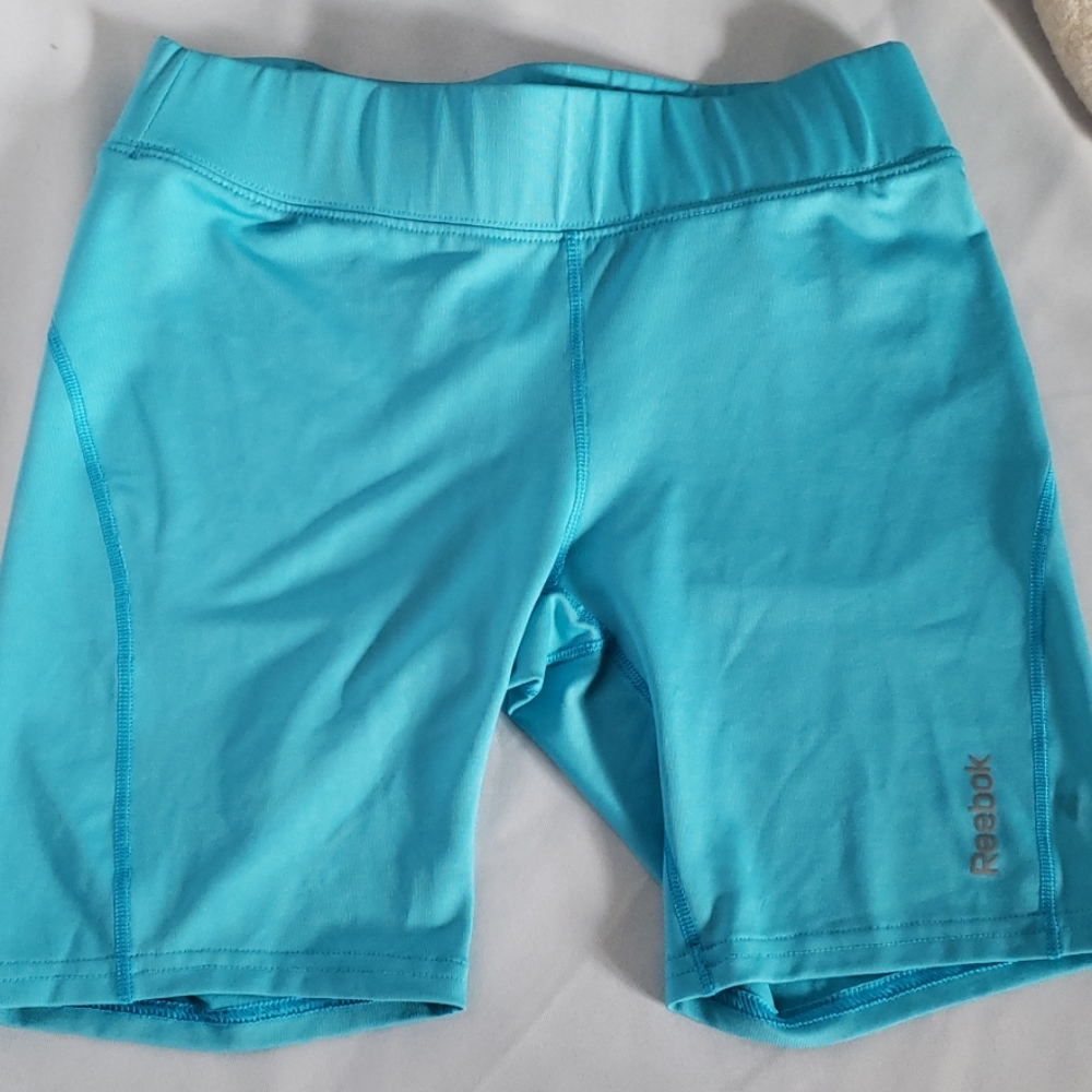 REEBOK BIKER SHORTS SZ S BLUE